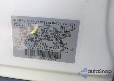 2024 Nissan Kicks Sv Xtronic Cvt из США, поврежденный, VIN 3N1CP5CV0RL487023